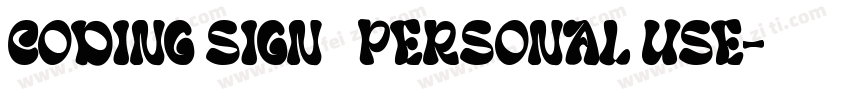 Coding Sign   Personal Use字体转换